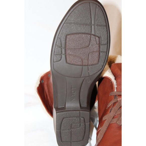 Pali Soft Chestnut Leather Ankle Boots - ShoeBeDoo Noat Pali Boots Chestnut Brown Leather Sz 8.5 /39 Faux Shearling Lining NIB $215